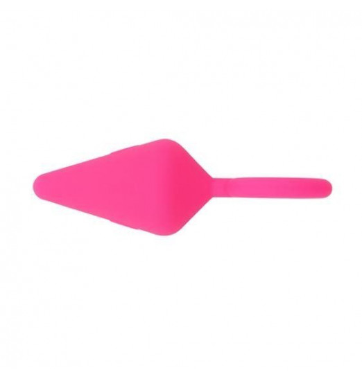 Розовая анальная пробка с кольцом Candy Plug S - 7,1 см.