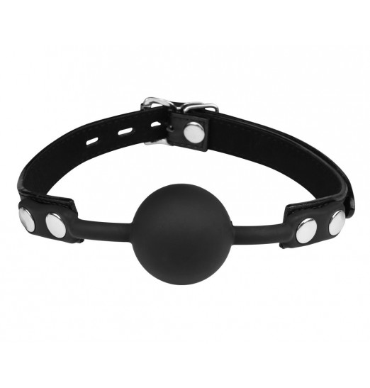 Черный кляп-шарик на ремешке Be Quiet