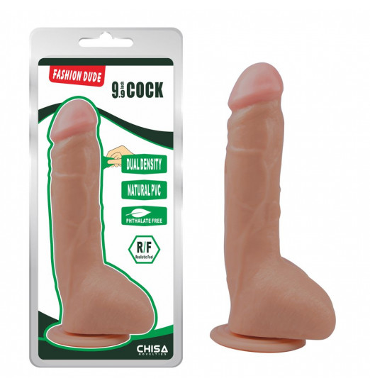 Телесный фаллоимитатор на присоске Fashion Dude - 23 см. Телесный фаллоимитатор на присоске Fashion Dude - 23 см.