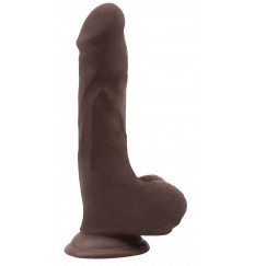 Коричневый фаллоимитатор Bottomless Pleasure - 20 см.