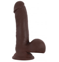 Коричневый фаллоимитатор на присоске Fornicator - 19 см.
