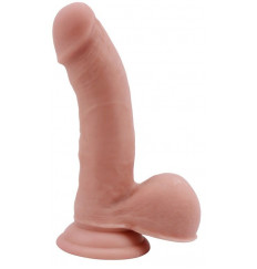 Телесный фаллоимитатор на присоске Fornicator - 19 см.
