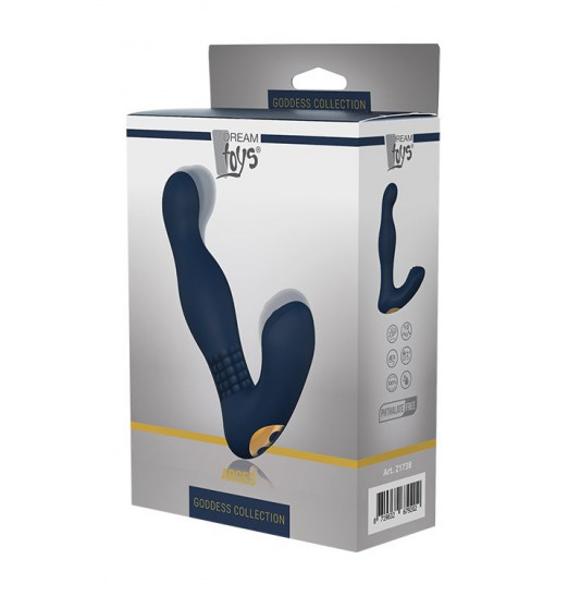 Синий массажер простаты с 2 моторами ARGES - 15 см. Синий массажер простаты с 2 моторами ARGES - 15 см.