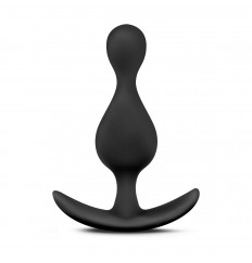 Черная анальная пробка Platinum Wave Plug - 11,4 см.