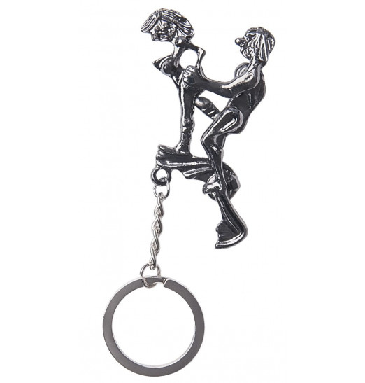 Серебристый брелок для ключей  Пара