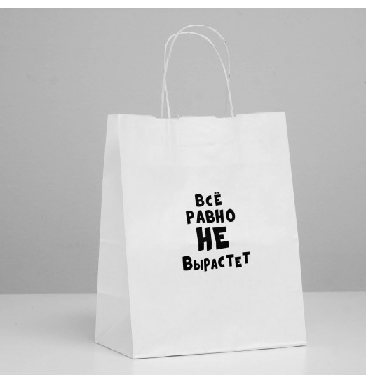 Подарочный пакет  Все равно не вырастет  - 30 х 24 см.
