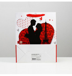 Подарочный пакет  Романтичная пара Love  - 32 х 26 см.