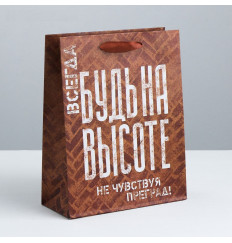 Подарочный пакет  Не чувствуй преград  - 30 х 26 см.