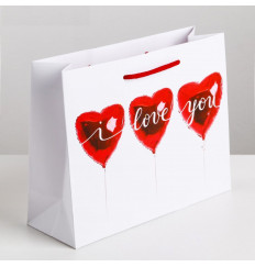 Подарочный пакет  Любовь повсюду  - 12 х 15 см.