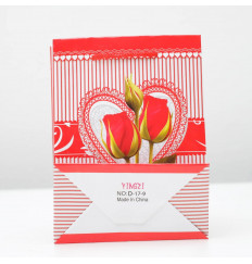 Подарочный пакет  От всего сердца  - 15 х 12 см.