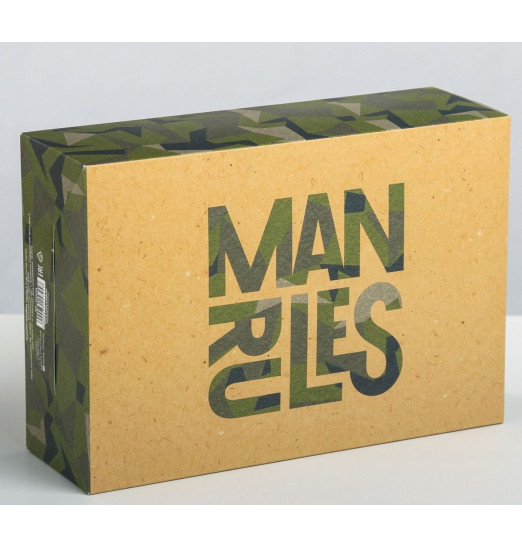 Складная коробка Man rules - 16 х 23 см.