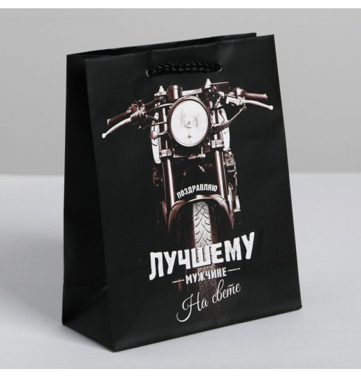 Подарочный пакет  Лучшему во всем мужчине  - 23 х 18 см.