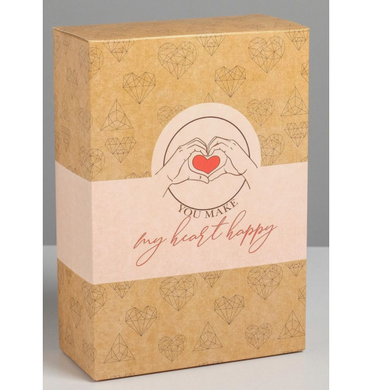 Складная коробка  С любовью  - 16 х 23 см.