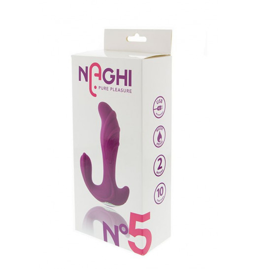 Фиолетовый вибратор с клиторальной стимуляцией N5 RECHARGEABLE DUO VIBRATOR