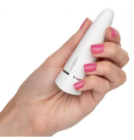 Белая вибропуля с чехлом для УФ-очистки My Pod - 9 см.