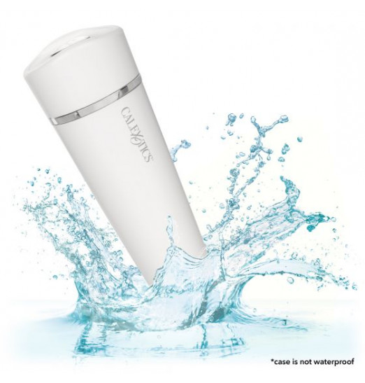 Белая вибропуля с чехлом для УФ-очистки My Pod - 9 см.