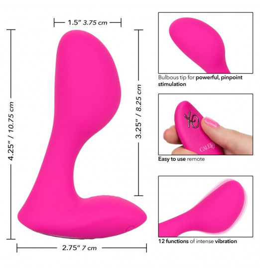 Розовый массажер G-точки Remote G Spot Arouser - 10,75 см.