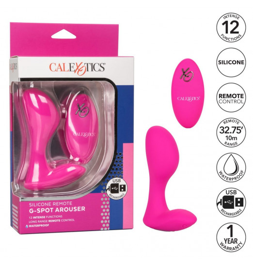Розовый массажер G-точки Remote G Spot Arouser - 10,75 см.