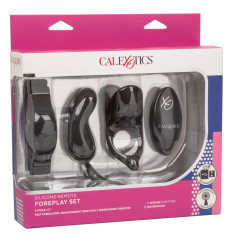 Черный вибронабор для двоих Silicone Remote Foreplay Set