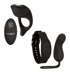 Черный вибронабор для двоих Silicone Remote Foreplay Set