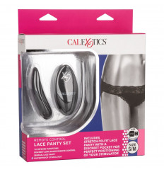 Черные кружевные трусики с вибромассажером Remote Control Panty Set S/M