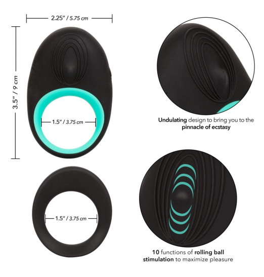 Набор из двух черных эрекционных колец Link Up Pinnacle