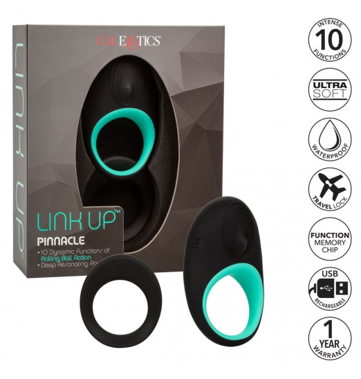 Набор из двух черных эрекционных колец Link Up Pinnacle