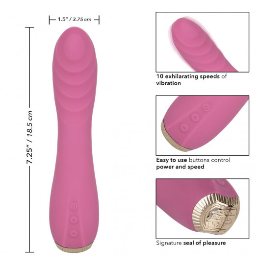 Розовый вибромассажер для стимуляции точки G Uncorked Pinot - 18,5 см. Розовый вибромассажер для стимуляции точки G Uncorked Pinot - 18,5 см.