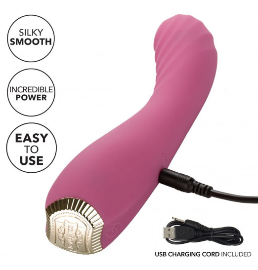 Розовый вибромассажер для стимуляции точки G Uncorked Pinot - 18,5 см. Розовый вибромассажер для стимуляции точки G Uncorked Pinot - 18,5 см.