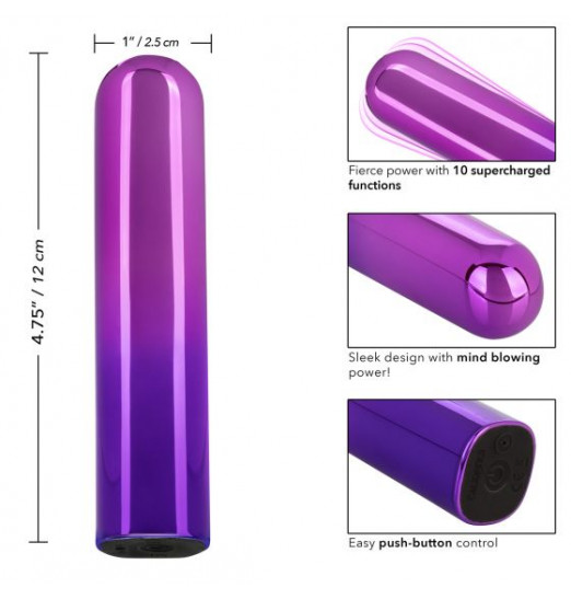 Фиолетовый гладкий мини-вибромассажер Glam Vibe - 9 см. Фиолетовый гладкий мини-вибромассажер Glam Vibe - 9 см.
