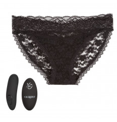 Черные кружевные трусики с вибромассажером Remote Control Panty Set L/XL