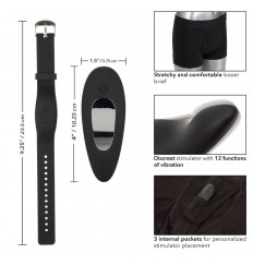 Черные трусы-боксеры с вибромассажером Remote Control Panty Set L/XL