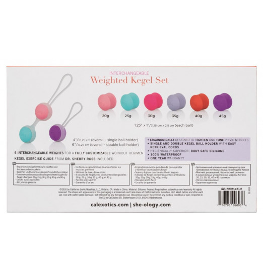 Набор вагинальных шариков Кегеля со сменным грузом She-ology Набор вагинальных шариков Кегеля со сменным грузом She-ology