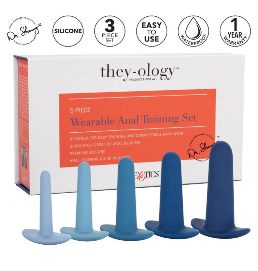 Набор из 5 анальных расширителей They-ology 5-Piece Wearable Anal Training Set