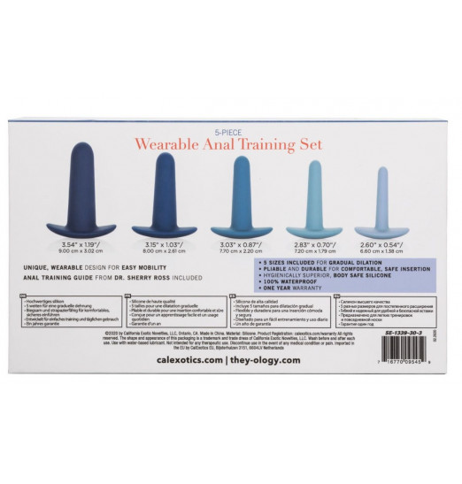 Набор из 5 анальных расширителей They-ology 5-Piece Wearable Anal Training Set