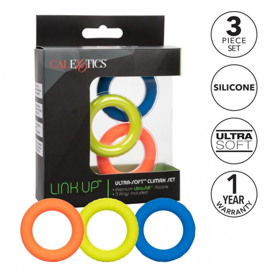 Набор из 3 эрекционных колец Link Up Ultra-Soft Climax Set Набор из 3 эрекционных колец Link Up Ultra-Soft Climax Set