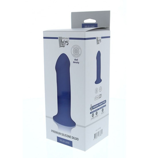 Синий фаллоимитатор-реалистик PREMIUM THICK DILDO 7INCH - 18 см.