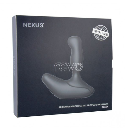 Черный вибромассажер простаты с вращающейся головкой Nexus Revo 2 Черный вибромассажер простаты с вращающейся головкой Nexus Revo 2