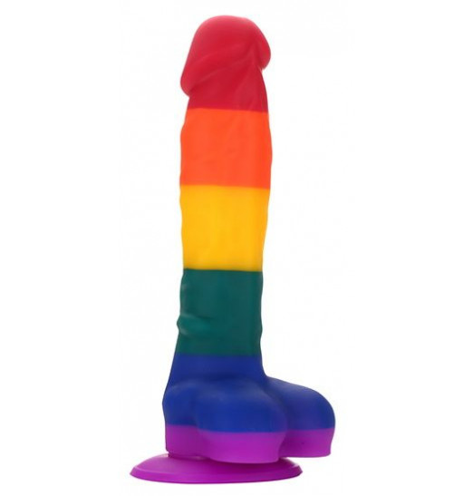 Разноцветный фаллоимитатор-реалистик COLOURFUL DILDO - 17,5 см.