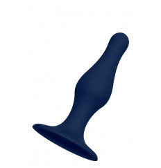 Синяя анальная пробка SILICONE PLUG LARGE - 15,6 см.