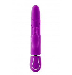 Фиолетовый вибратор-кролик FLORAL FANTASY с ушками - 22 см.