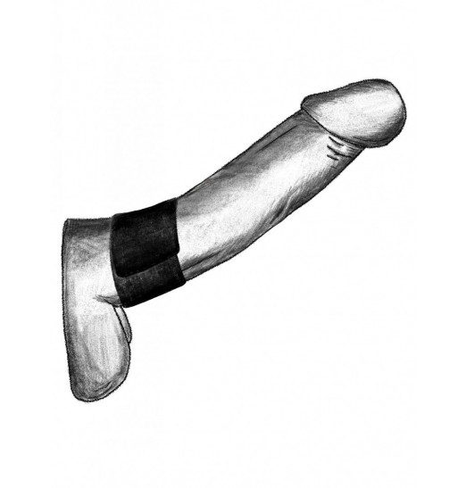 Широкое черное лассо-утяжка на липучке