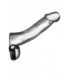 Черное лассо с двумя петлями для подхвата мошонки