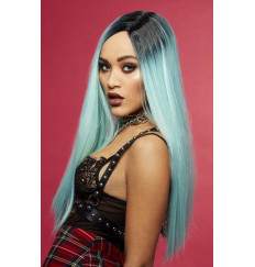 Нежно-голубой парик  Морская нимфа