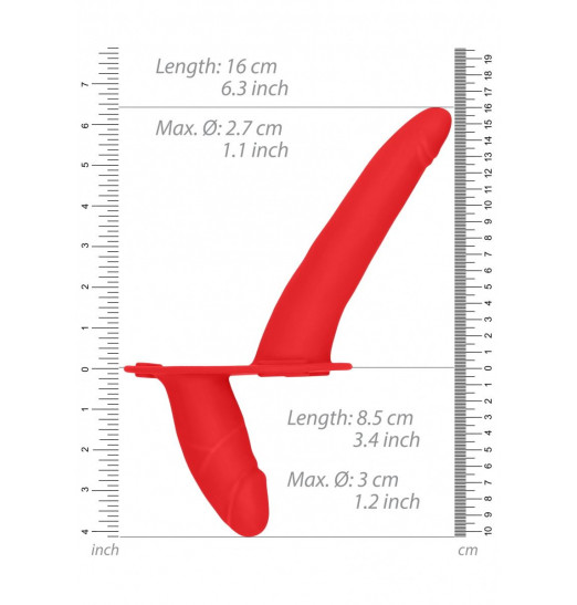 Красный двойной вибрострапон Double Vibrating Silicone Strap-On Adjustable - 15,5 см. Красный двойной вибрострапон Double Vibrating Silicone Strap-On Adjustable - 15,5 см.