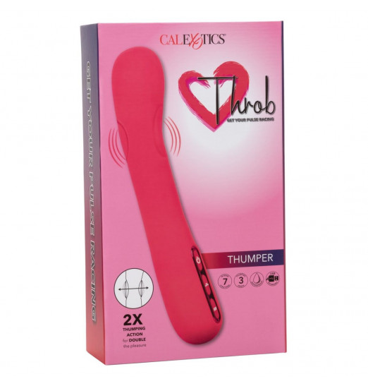 Розовый вибромассажер-пульсатор Throb Thumper - 21,5 см. Розовый вибромассажер-пульсатор Throb Thumper - 21,5 см.
