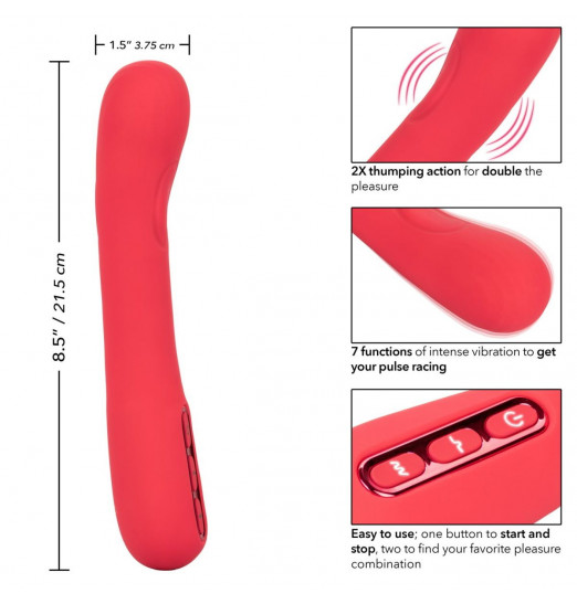 Розовый вибромассажер-пульсатор Throb Thumper - 21,5 см. Розовый вибромассажер-пульсатор Throb Thumper - 21,5 см.