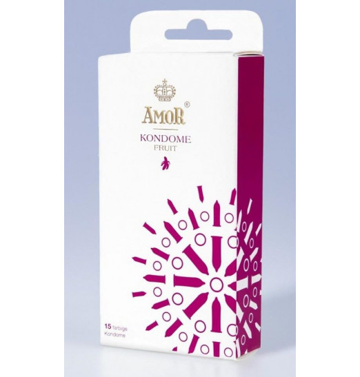 Ароматизированные презервативы AMOR Fruit - 15 шт.