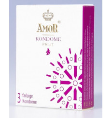 Ароматизированные презервативы AMOR Fruit - 3 шт.