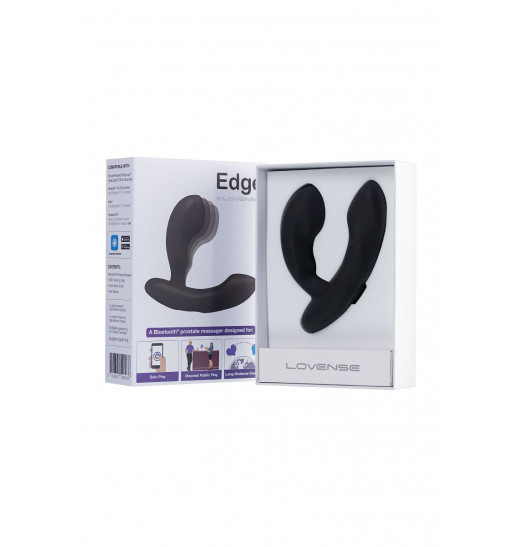 Черный стимулятор простаты Lovense Edge - 11,4 см. Черный стимулятор простаты Lovense Edge - 11,4 см.